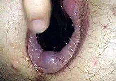 Fucking my puffy man pussy with a toy 😈