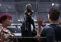 Check out curvy robot girl in space