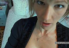 Holy! Blonde Milf Jolene Gets Her Face Drenched in Hot Cum!