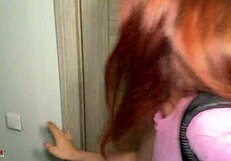 redhead stepsister shares bed for rough fucking