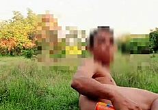 Myanmar Gay Twink Fucks Outdoor Anal
