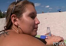 Nikki Stone gives nasty blowjob in POV hardcore scene