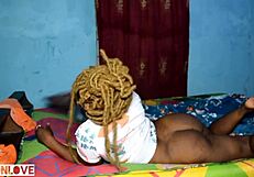 we had an intense fuck in doggystyle after she stroked my big cock.