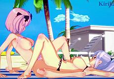 Yagy and Hibari Dive into Intense Lesbian Play and Futanari Sex in Senran Kagura Hentai