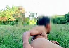 Myanmar Gay Twink Fucks Outdoor Anal
