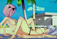 Yagy and Hibari Dive into Intense Lesbian Play and Futanari Sex in Senran Kagura Hentai