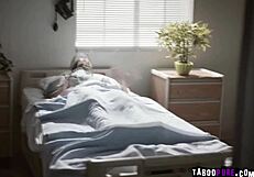 Bobbi pulls the orderly's pants down! Gets on her knees for a blowjob!