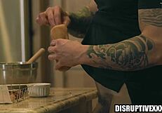 Gay buff brings his neighbor a cum filled donut muscular gays