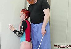 Extreme Amateur Ava Deep-Throats While Bound