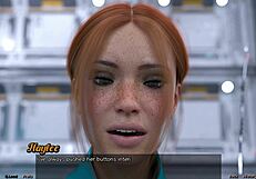 First kiss with redhead Haylee in space