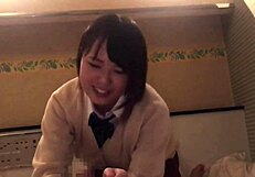 Japanese Teen Girl With Big Tits Gives Blowjob!