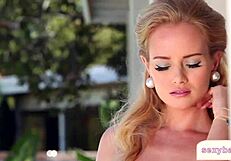 Blonde amateur strips off for playboy?