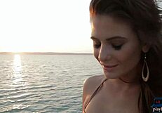 Sexy Brunette Models Strip for Playboy