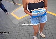Sultry vendedor meets her match with eager customer