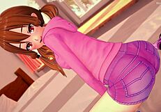 Pink dressed stepsister wants to fuck in her bed. Uncensored hentai animation brings taboo desires to life.