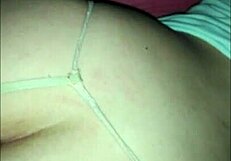 Fingering wet pussy in thong