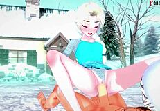 elsa feels intense pleasure in hard sex