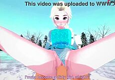 elsa feels intense pleasure in hard sex