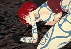 sex with tattoed lilith in 3d hentai featuring moaning and doggystyle
