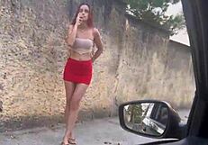 asking info on street to hot girl at bus stop