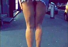 Second day in paris flashing with my big black cock