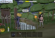 Halloween special: Big boobs and big cock in ass fucking action