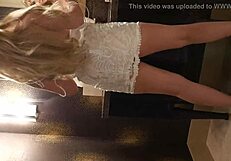 i watch the hot model drop her dress