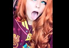 Check out this ahegao compilation from cosplay girl alicebong with big tits
