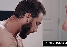 andi rose bangs her stepbrother lucas frost in a taboo family scene.