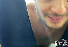 Fucking the hairy brunette amateur with small tits and narrow ass.