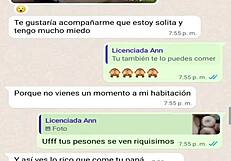 My stepmother's whore texts me while dad's away.