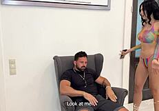 She Begs Me to Wreck Her Asshole After Catching Me Jerking Off! What a Slut!