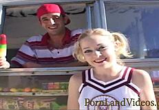 Conversational young blonde cindy with perfect ass got seduced and drilled hard. man, what a ride!