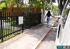 Sexy blonde getting fucked hard on the 305 bus!!