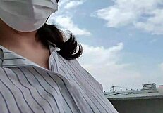 Married woman cums hard from outdoor masturbation, squirting in full excitement