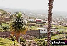 Yana West, Big-Boobed Ukrainian Blondie, Strips and Poses Outdoors