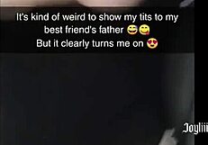 Joyliii sexts her best friend's dad until she cums
