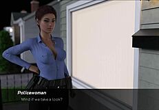 Blonde Anime Girl With Big Tits In Erotic Cartoon Scene