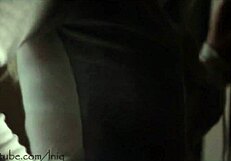 European babe performs a gentle striptease