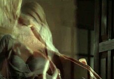 European babe performs a gentle striptease