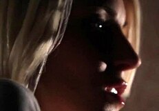 European babe performs a gentle striptease