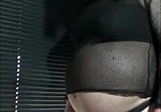 Holy Cow, Bisexual Crossdresser Milked Publicly by Window in Homemade Clip!