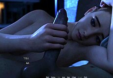 Watch her turn handjob into deepthroat blowjob, cum in mouth?