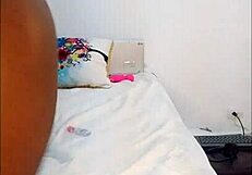 BIG BUTT GIRL RIDING DILDO then SPREADING PUSSY wide open!