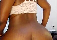 BIG BUTT GIRL RIDING DILDO then SPREADING PUSSY wide open!