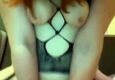 Sultry cam girl rides dildo passionately