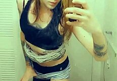 Is that miniskirt hiding a pretty tranny's small cock? Show it off, slut!