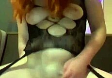 Sultry cam girl rides dildo passionately