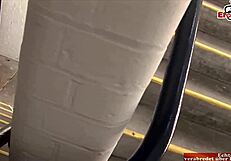 Pretty Blonde Babe Enjoys Double Cumshot