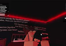 My wife gets pounded and gives a deepthroat to my BBC in Roblox